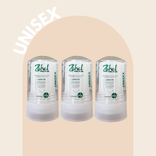 Desodorante Natural de Piedra de Alumbre ZAHAL 60 g  Unisex – Sin Clorhidrato de Aluminio, Sin Parabenos, Sin Alcohol, Sin Aroma, Vegano, Orgánico, No Mancha la piel ni la ropa, pH Neutro