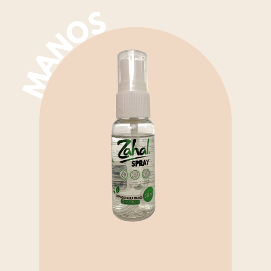 Limpiador de manos Natural con Piedra de Alumbre ZAHAL 30 ml,Sin Alcohol, Sin Aroma, Vegano, Orgánico, No Mancha la piel , ph neutro