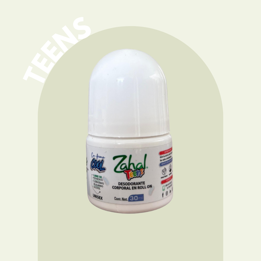 Desodorante Natural de Piedra de Alumbre ZAHAL Roll On Teens 90 ml – Sin Clorhidrato de Aluminio, Sin Alcohol, Sin Fragancia, Sin Parabenos – Con Aloe Vera – Vegano, Orgánico, No Tóxico, pH Neutro