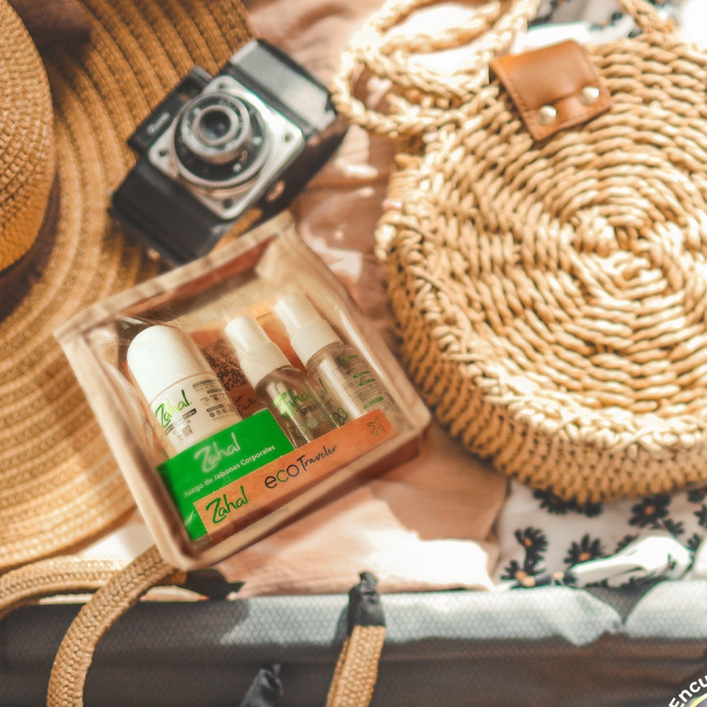 ECO TRAVELER Kit de Viaje Natural Desodorantes + Limpiador de manos + Jabón